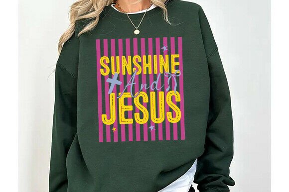 Bringing Faith and Light to T-Shirt Designs: Sunshine and Jesus Png