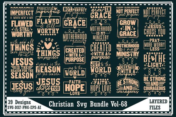 Christian Svg Bundle Vol-68 for T-Shirt Designs & Graphics