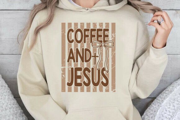 Coffee and Jesus PNG: Trendy Graphics for T-Shirt Designs