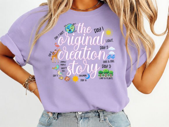 Creation Story Christian Bible T-Shirt: A Versatile Graphics Asset