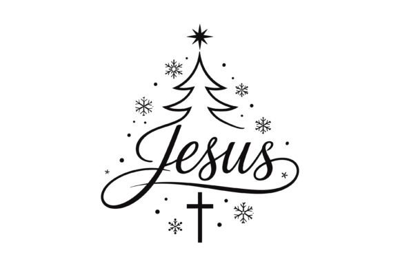 Jesus Christmas Tree: A Versatile Graphics Asset for T-Shirt Designs