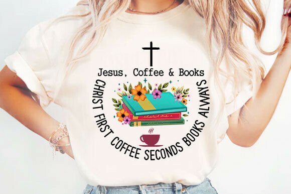 Jesus Coffee Books Svg: A Unique Graphics Asset for T-Shirt Designs