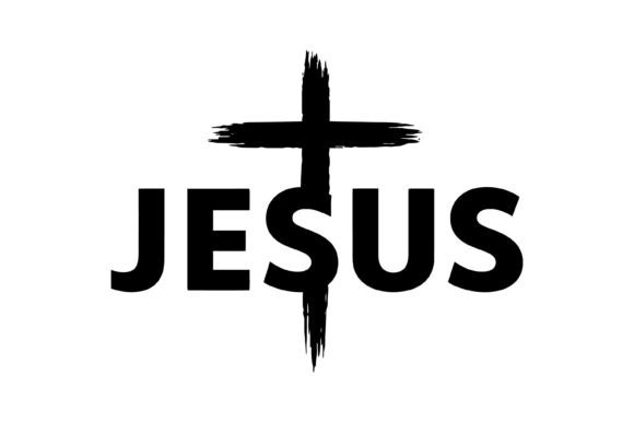 Jesus Cross Typography Design for T-Shirt Graphics