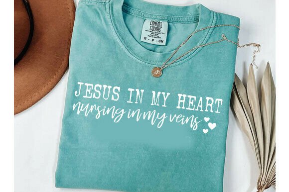 Jesus Nursing Quote PNG: A Unique T-Shirt Design Graphic