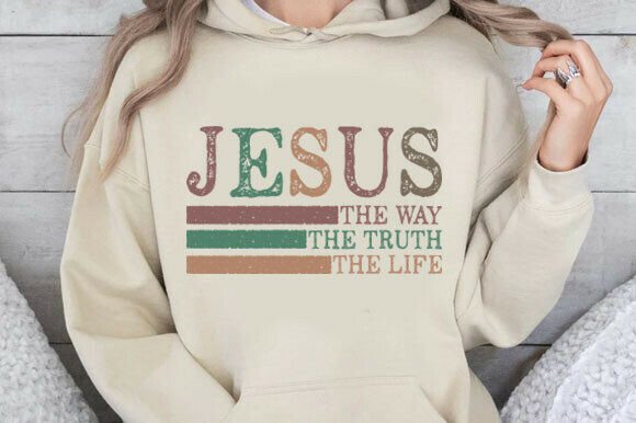 Jesus the Way the Truth the Life: A Versatile Graphic for T-Shirt Designs